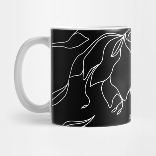 Black Floral Art Mug